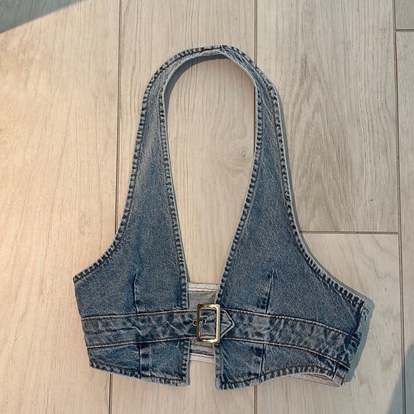 PrettyLittleThing Tops - Denim Crop Top